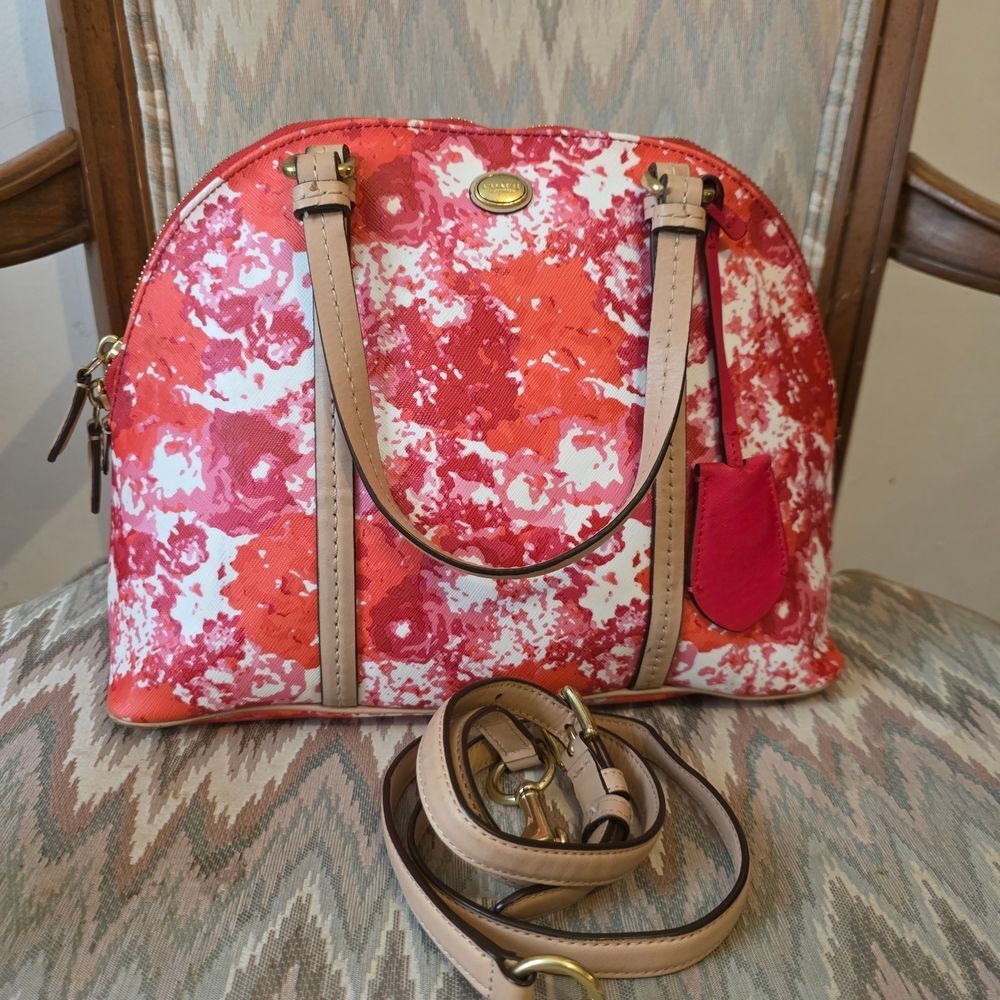 Coach Peyton Domed Floral Satchel Style 31341 - Picture 1 of 7